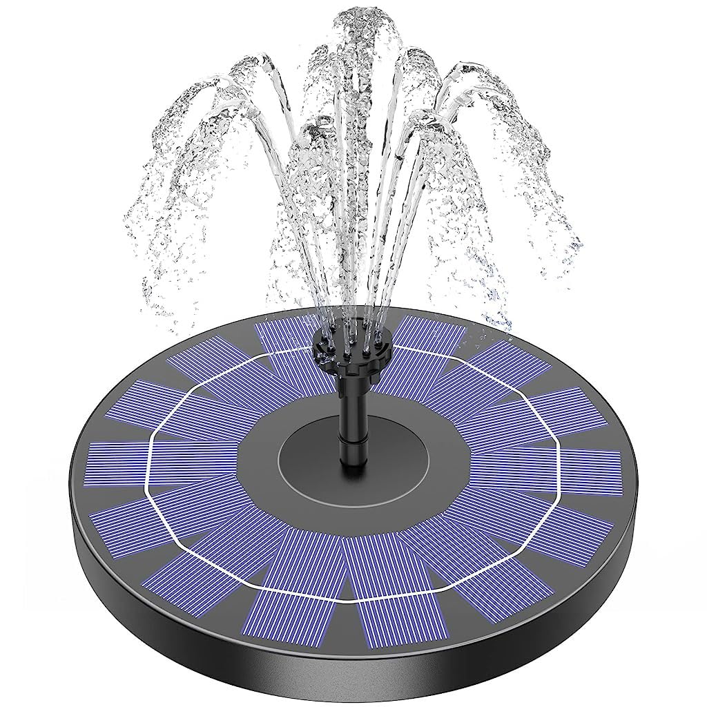 HASTHIP Solar Water Fountain for Garden, 1.5W Solar Water Pump with 6 Nozzles, Max 1.1m Water Column Solar Fountain for Home Garden Pond Bird Bath Pool HASTHIP Solar Water Fountain for Garden, 1.5W Solar Water Pump with 6 Nozzles, Max 1.1m Water Column Solar Fountain for Home Garden Pond Bird Bath Pool
